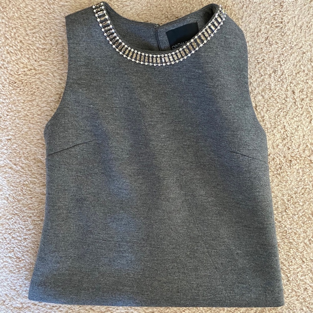 Cynthia Rowley vest with rhinestones